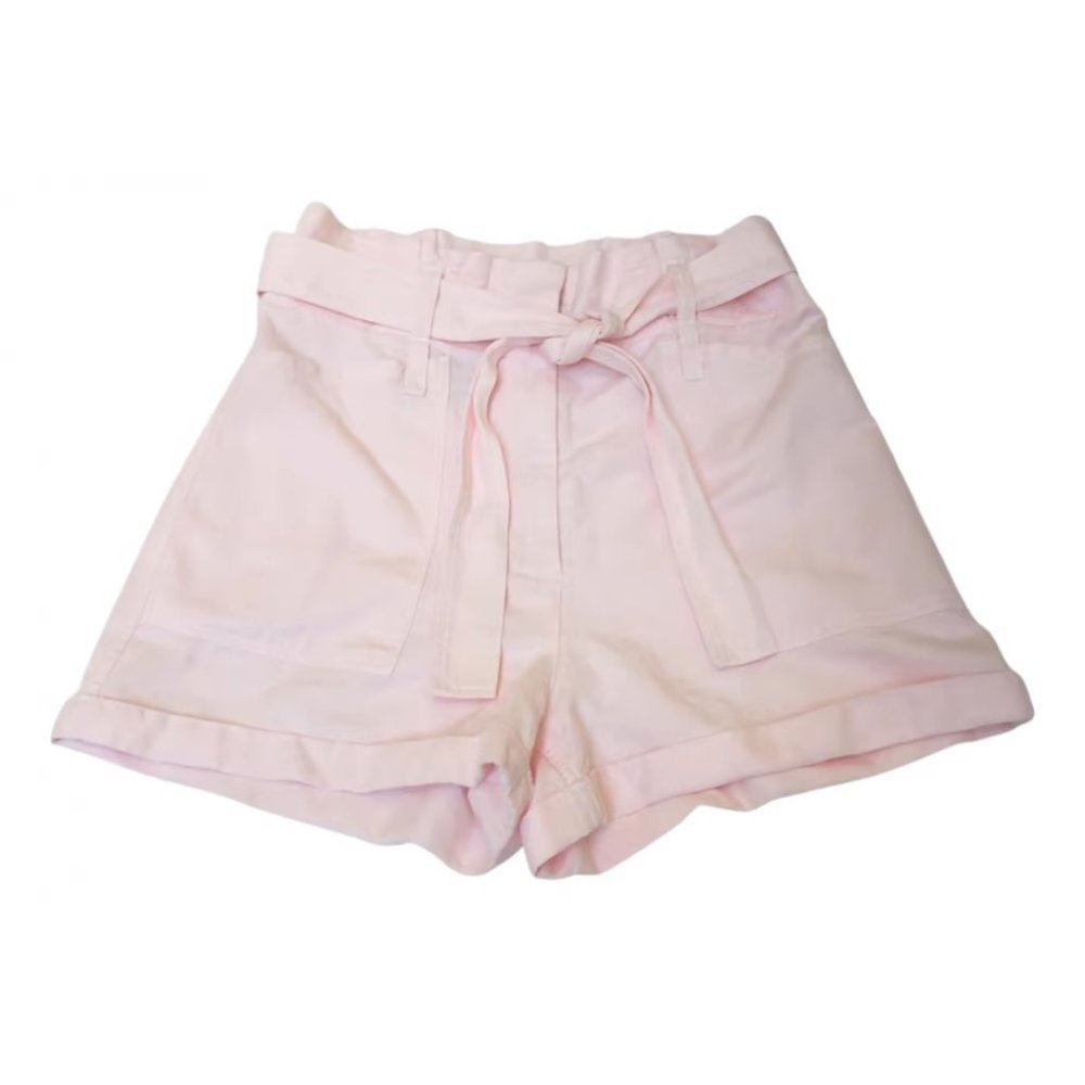 NWT $325 A.L.C Davidson High-Waisted Tie-Belted Shorts in Pale Pink US sz 10